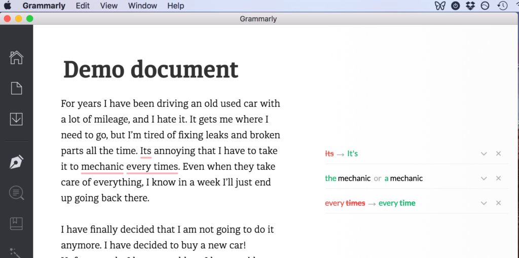 free writing software that corrects grammar