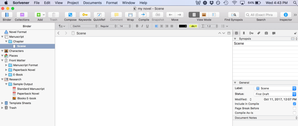 best novel writing software for mac similar to ywriter