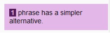 Hemingway Editor - Purple Phrases