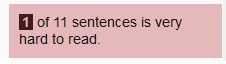 Hemingway Editor - Red Sentences Summary