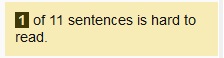 Hemingway Editor - Yellow Sentence Summary