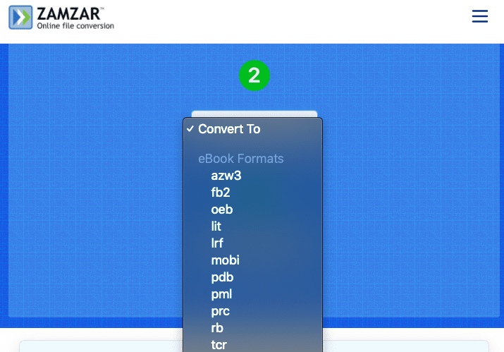 Zamzar Online File Conversion