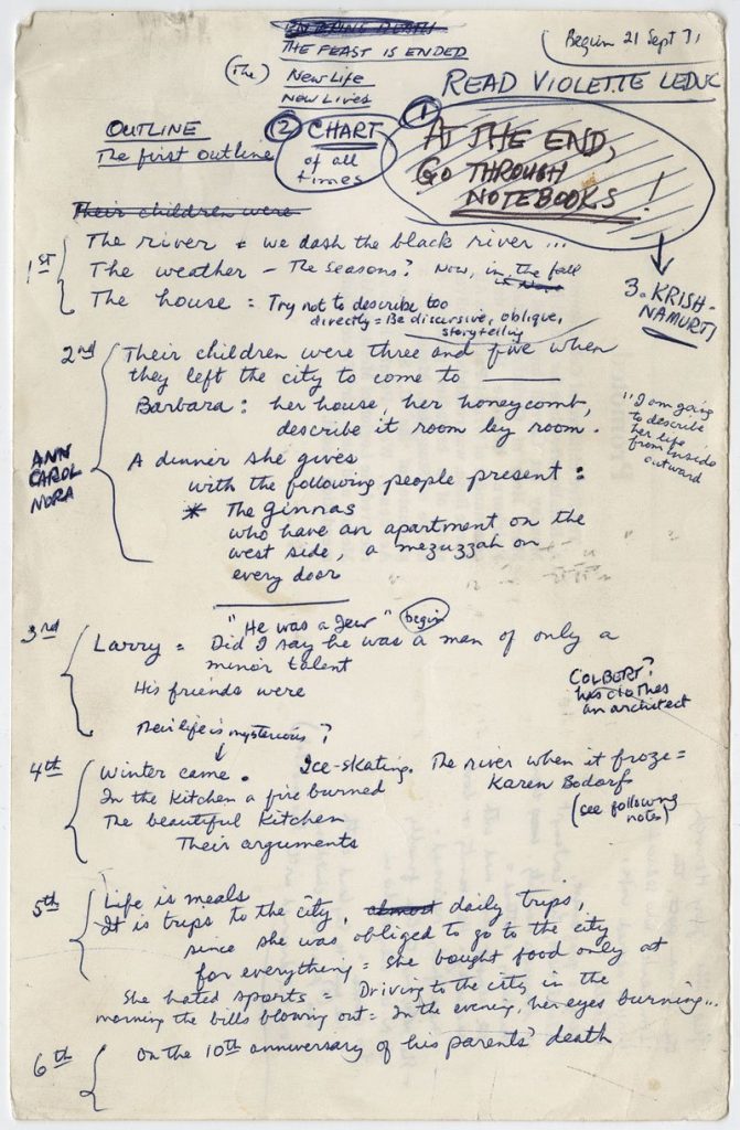 Outline for James Salter's Light Years