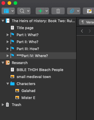 Scrivener binder feature