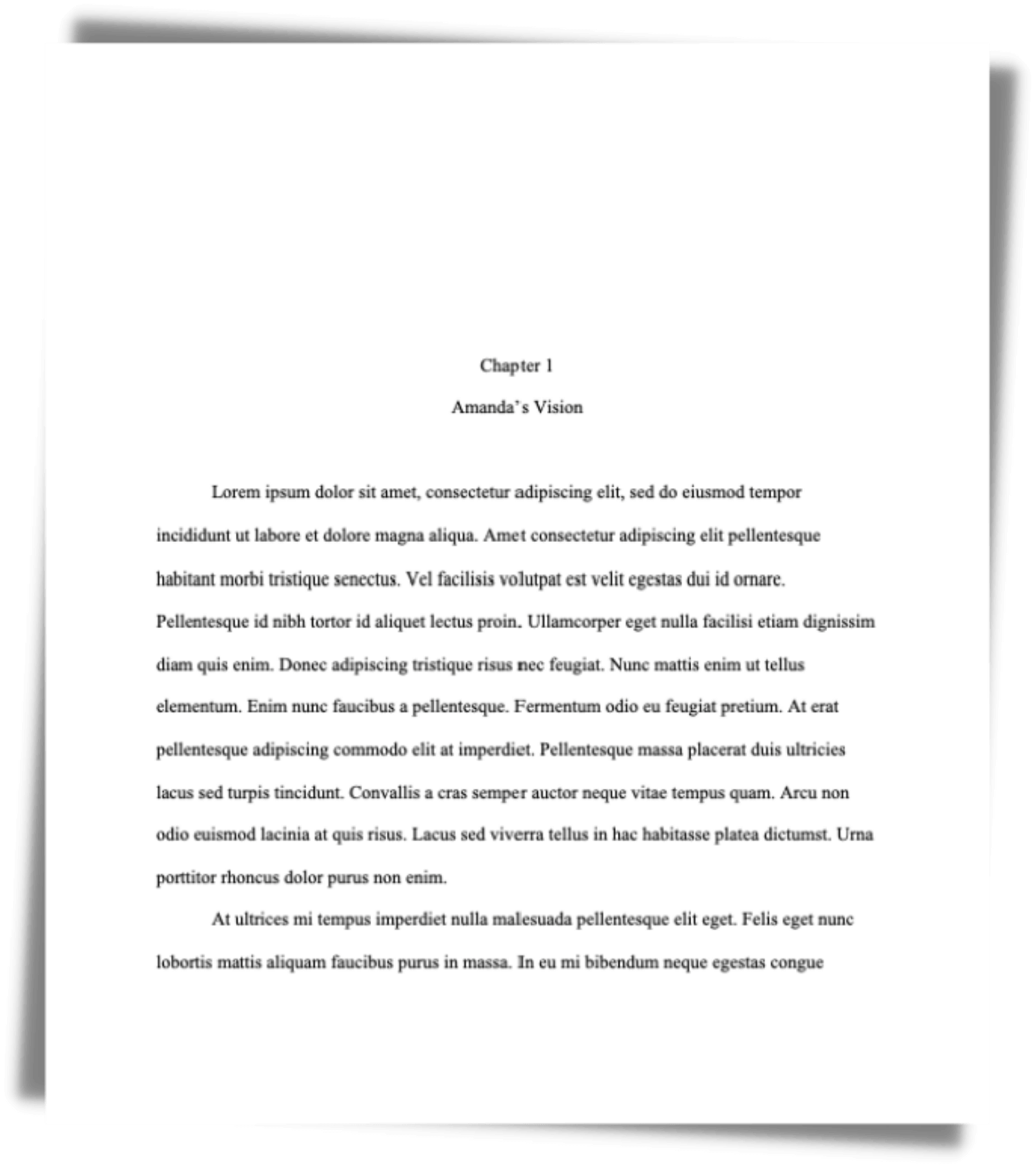 Manuscript First Page Chapter