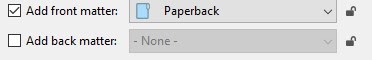 Scrivener front and back matter