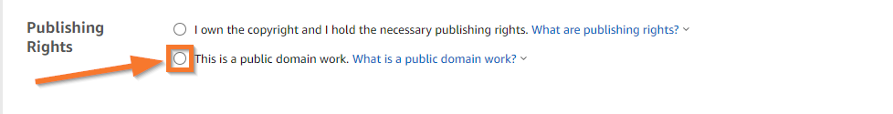 public domain in KDP