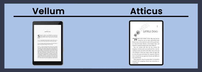 atticus and vellum device previewer in comparison