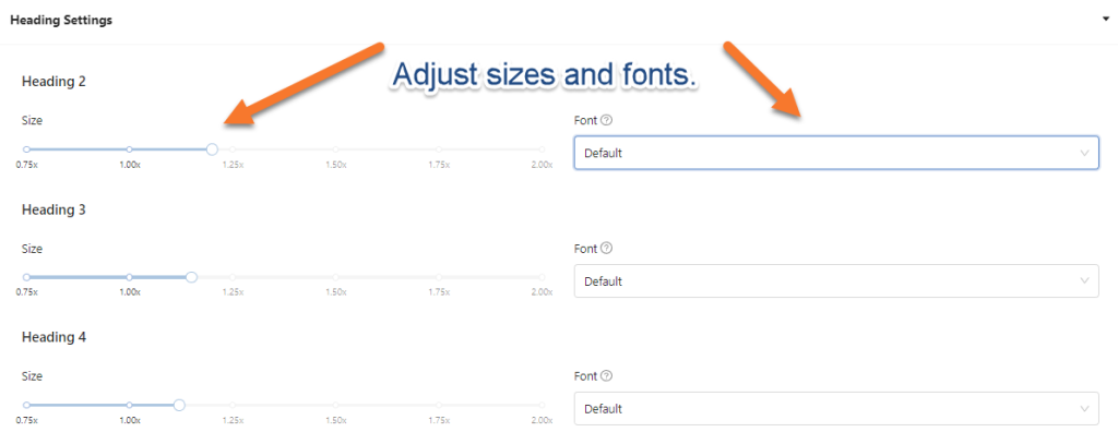 Adjusting heading sizes and fonts in Atticus