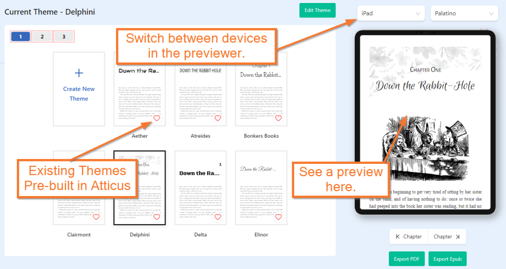 Switching Between Themes in Atticus