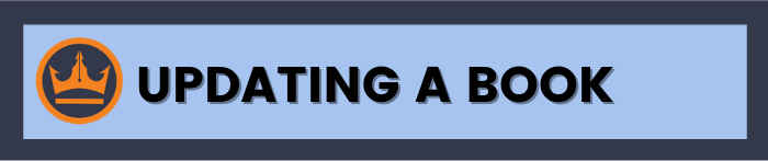 banner text image that says updating a book