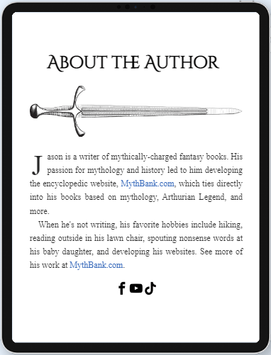 a more professional looking about the author page for ebook