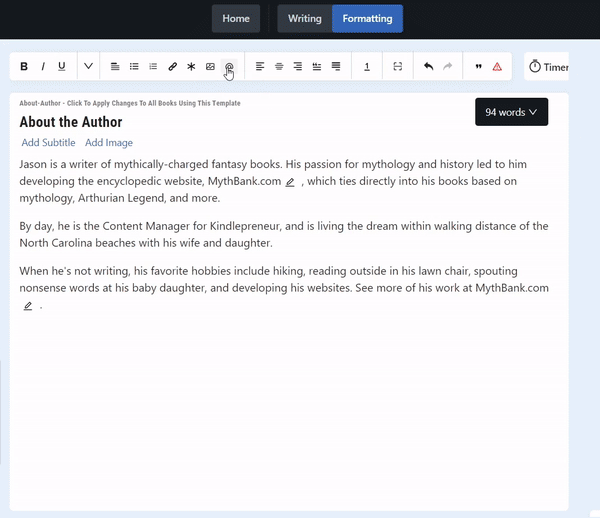 setting up social links in atticus