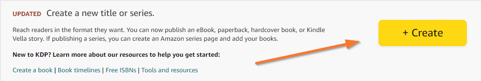 create in amazon kdp dashboard