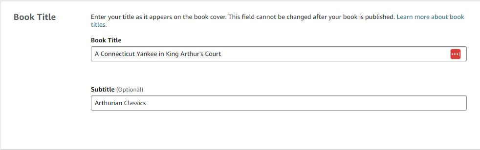 amazon title in amazon kdp
