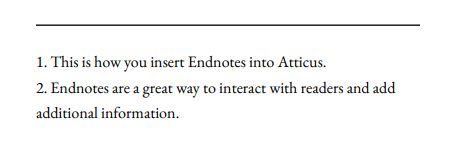 examples of endnotes at the end of a chapter