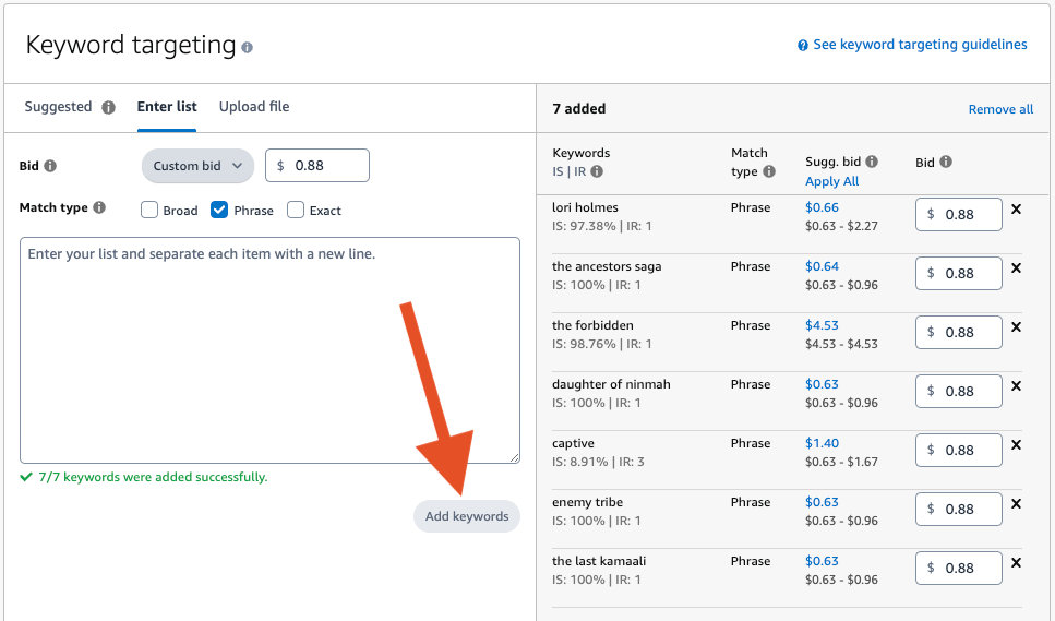 Add Brand Keywords