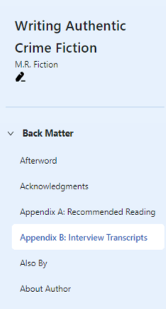 Atticus Back Matter