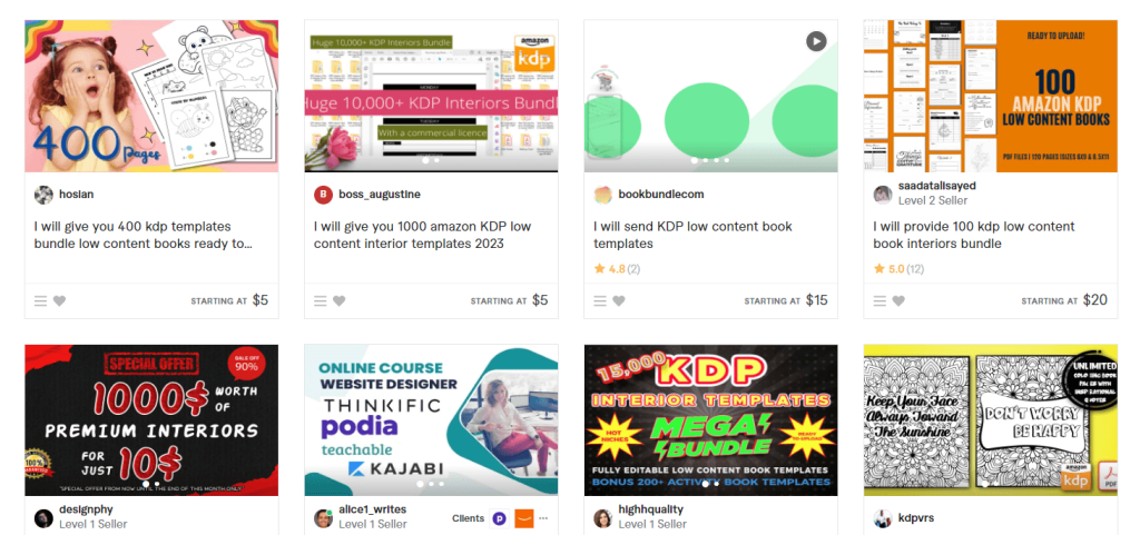 fiverr templates