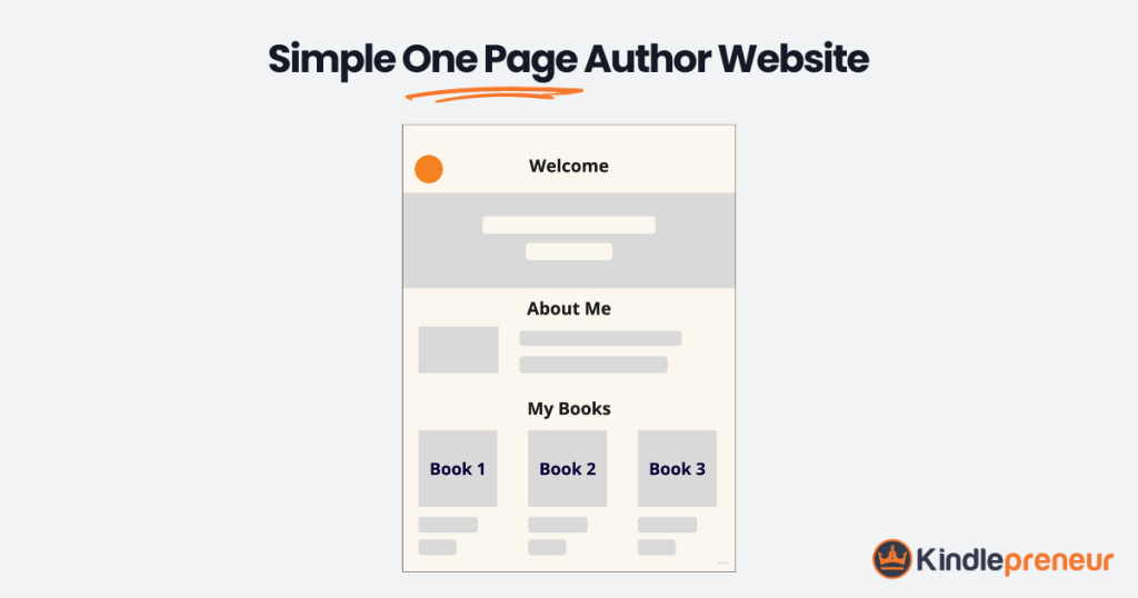 Simple one page author website - Kindlepreneur
