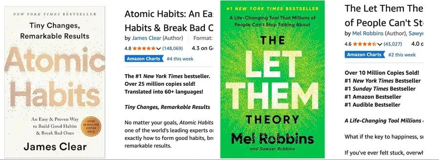 Book covers similar to Atomic Habits