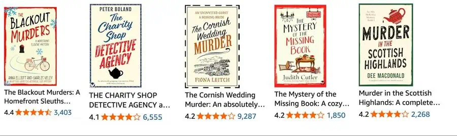 Copycat book covers for cozy mysteries
