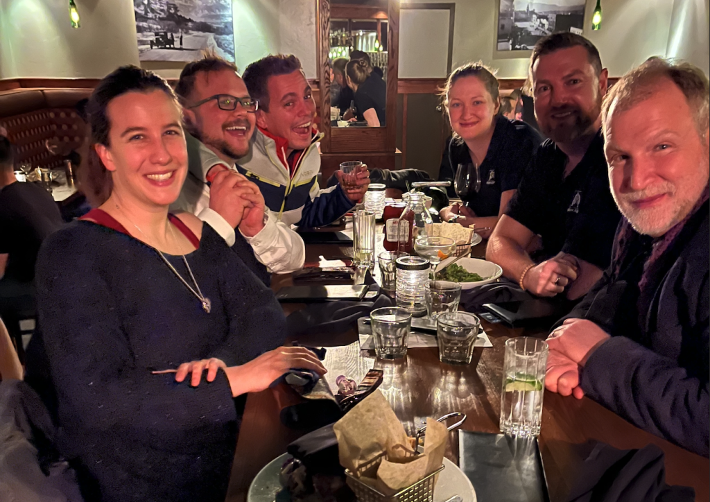Having dinner with Author friends at Pikes Peak Conference